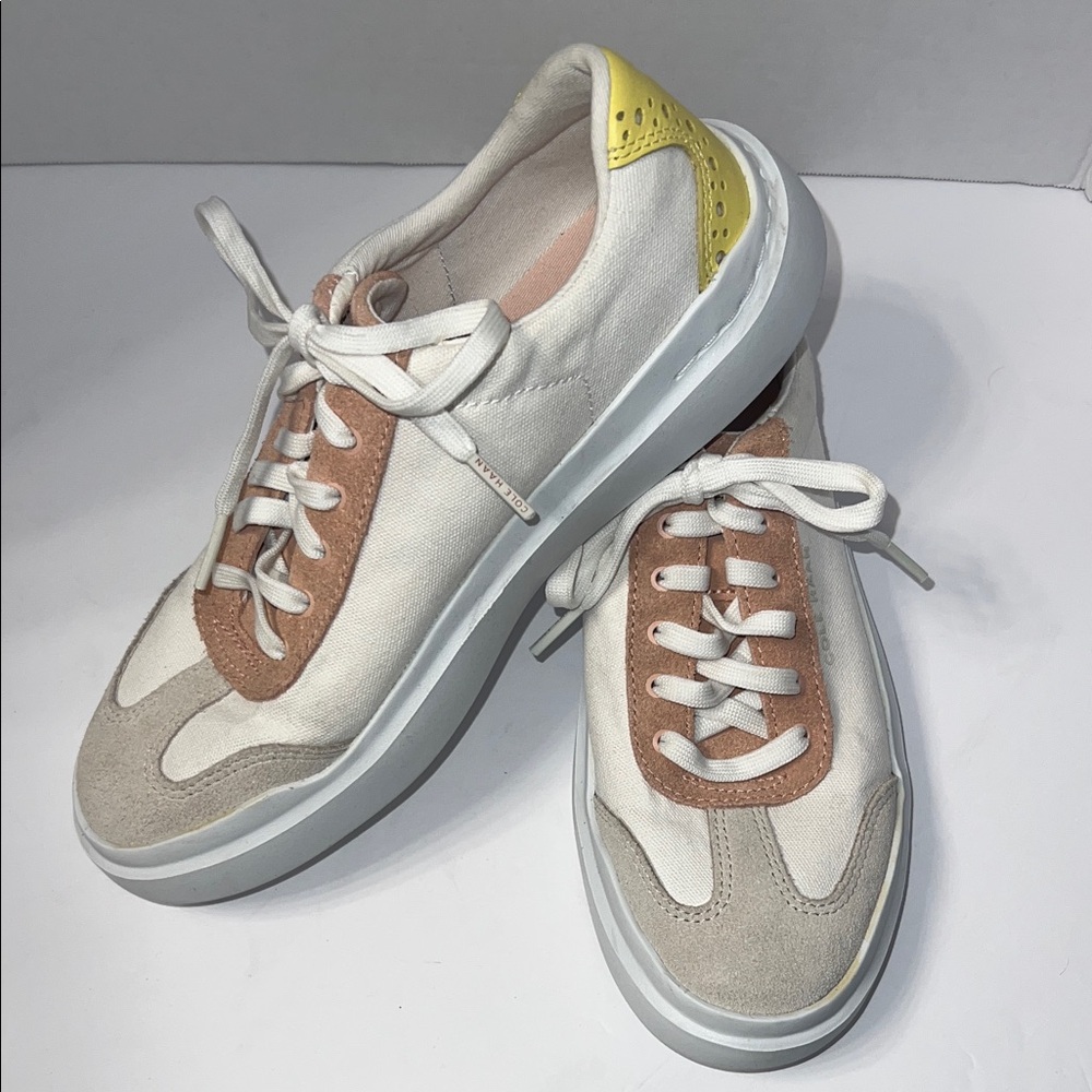 Cole Haan Women's Canvas T-Toe Lace-Up Sneakers